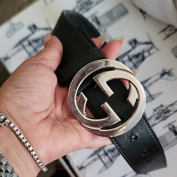 Gucci Black Belt Bag with Silver Logo Buckle
